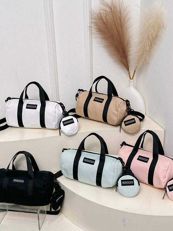 حقيبة كتف نسائية كورية الطراز، حقيبة يد نايلون متعددة الاستخدامات للسفر والتنقل، حقيبة يد وسادة للنساء، حقيبة كاجوال للكتف والرسائل، حقيبة صغيرة متضمنة لاكسسوارات المدرسة والأغراض المدرسية