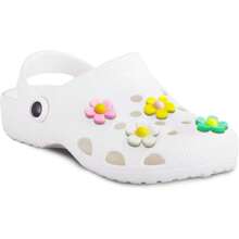 Conjunto de decoração de sapatos com flores, 5/6/10/14 peças, acessórios de PVC para sapatos femininos, acessórios removíveis para sapatos faça você mesmo, ideal para sapatos com sola de madeira, sandálias, bolsas de praia, decorações de sapatos e presentes para festas