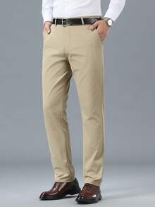 2 peças Calça de Terno Casual Minimalista, Versátil para Ir e Vir do Trabalho, Férias, Todas as Estações - Primavera, Verão, Outono, Inverno