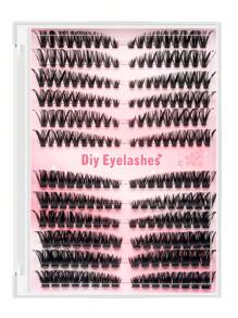 Curl D DIY ラッシュクラスター 40D 8-16mm つけま つけまつげ延長キット 216個入り自己適用用