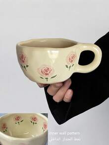 小碎花陶瓷咖啡杯，情侣杯，早餐杯，家用，美观度高，适合作为儿童礼物，开学派对礼物 - 彩色 - 查看 10