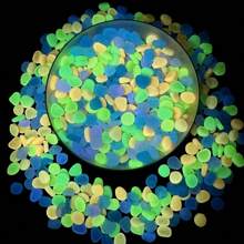 2025 Best-Selling New 50/100/200pcs Colorful Luminous Pebbles, Bright Glow Stones For Aquarium Landscaping/ Road Decoration Glowing Pebbles