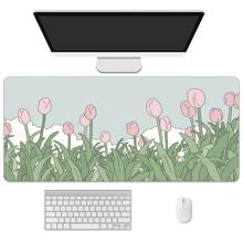 Mouse Pad Large XXL Tulip Long Mouse Pad Printing Animation Landscape Beautiful Cute Mouse Pad  Rubber Mouse Pad Computer Accessories Keyboard Mouse Popular Mat Table Mat Floor Mat Gift To Send Male And Female Friends Game Mouse Pad