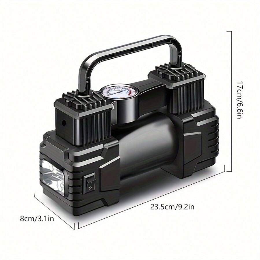 Portable Air Compressor CQ-023 | Digital Display | Fast Inflation For Cars, Motorcycles & Bicycles | Sleek Metallic Design | Quick Charge Technology | Ideal For Travel & Roadside Emergencies, Air Compressor Accessories - Mô hình cơ khí con trỏ - Xem 1