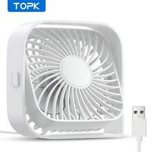 TOPK Mini Desk Fan - Portable USB Cooling Fan With 3 Speeds, 360° Rotation, Silent Operation - Ideal For Home, Office, Bedroom, Dorm, And Outdoor Use - Multicolor - View 13