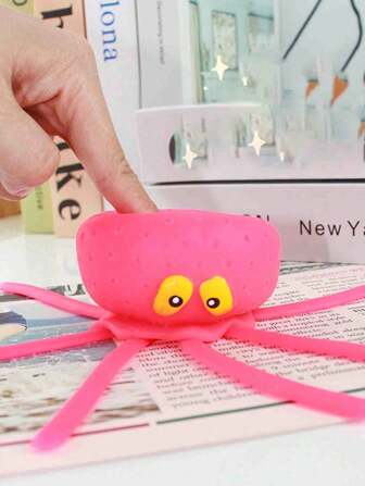 儿童八爪鱼捏捏玩宝宝戏水洗澡玩具莲蓬头水八爪鱼喷水减压玩具宝宝洗澡必备玩具