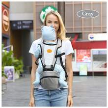 Baby Carrier Waist Stool Storage Baby Waist Stool Holding Type Front And Rear Dual-Purpose Baby Holding Artifact - 灰色 - 查看 1