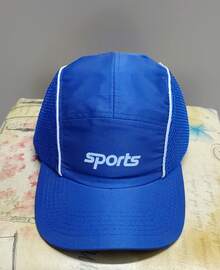Boné Sport Masculino Refletivo Aba Curva Beisebol Bone Feminino Tela Premium Esportivo  Nenhum  Rua  Poliéster  Apliques    Boné     Todos - Azul Royal - Visão 3