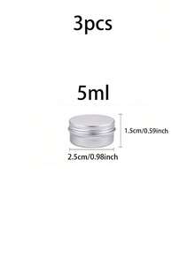 1/3/5个装（5毫升-100毫升）便携式铝制储物罐，带盖 - 耐用金属容器，防漏，可重复使用螺旋盖，不含甲醛，适用于化妆品、护肤品、润唇膏、面霜 - 小巧便携的美容收纳罐，也可用于存放药丸、珠子、香料和小物件 - 多种尺寸圆形容器，化妆品，价格实惠，可用于房间装饰、梳妆台、旅行、卧室、化妆配件、圣诞礼物、化妆品、化妆工具、便宜货、礼品、女士礼品、圣诞礼物 - 銀色 - 查看 16