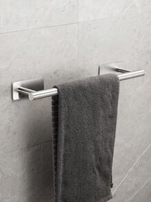 1 pieza Toallero autoadhesivo, Barra de toallas de acero inoxidable, Estante colgante de pared, Toallero resistente a la oxidación, Accesorios de baño
