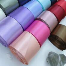 1pc 50mm Silk Satin Ribbon Polyester Ribbon For Handmade Bow Wedding Christmas Decoration Sewing Fabric - Pick Colors - View 5