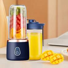 Exprimidor de 10 cuchillas mejorado, licuadora, vaso para jugo, portátil, recargable por USB, exprimidor eléctrico pequeño automático, licuadora para batidos, práctico para procesar verduras y frutas, exprimidor centrífugo de frutas