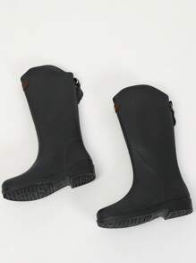 Women Fashion Simple Versatile Tall Rain Boots, Waterproof Anti-Skid Durable Outdoor Shoes, Kitchen Work Rubber Boots