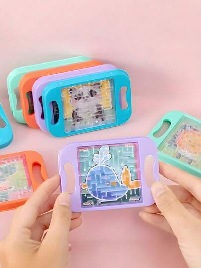 10pcs-Mini Handheld Labyrinth Game Ball In Maze Puzzle,Handheld Maze Game, Mini Balance Maze, Cartoon Maze Game, Balance Ball Intelligence Game, Handheld Maze Ball, Basket Filler, Physicsolor And Science Decoration, No Electricity Required, Suitable For Random Color,Christmas Decorations