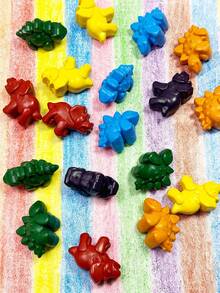 6 Colors Of Novel, Creative, Funny, Cute Little Dinosaur Shaped Crayons, With Bright Colors, No Dirty Hands, Washable, Smooth Painting, Art Painting Graffiti Crayons, Holiday Reward Small Gifts, Unique Shapes, Making You More Interested In Painting,Essential For Returning To School, Back To School Stationery For Students,Halloween, Christmas, And Birthday Reward Gift - Multicolor - View 8