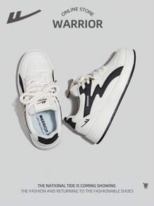 WARRIOR 1 Pair Men's Lace-Up Contrast Color Outdoor Comfortable Versatile Soft Sole Casual Shoes
