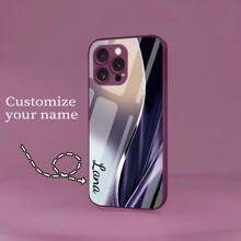 1pc Personalized Gradient Curved Purple Luxury Business Phone Case Compatible With Apple 16 Pro Max,15,14,14plus,13Pro/13,12,11,XR,XSMAX And Galaxy S25 Plus,S24 ULTRA/S2plus/S21FE, A54/A70/A32/A03S/A14, Redmi Note 11 Pro+ 5G/ POCOF3GT5G/ POCOX65G, Great Gift For Family, Friends, Parents, Partner