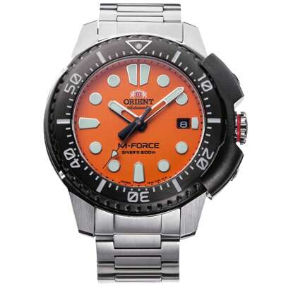 Orient RA-AC0L08Y00B Men's M-Force Orange Dial Automatic Watch