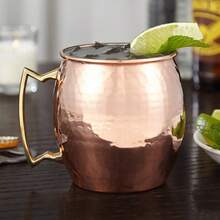 Modern Home Authentic 100% Solid Copper Hammered Mule Mug - Handmade In India - Đồng - Xem 3