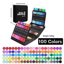 1 Set Of 168 Colors Marker Pens, Dual-Tips Colored Drawing Pens For Painting, Student Art Supplies Back To School