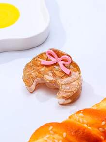INS Style Creative Food Crab Clip, Korean Smile Bread/Crescent Hair Claw Small Acrylic Hair Clip, Summer Hair Clips Hair Jaw Clip Hair Clamps Hair Clutch Hair Catcher Clip