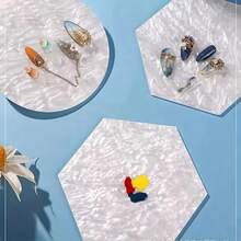 1pc Japan-Inspired Nail Art Color Mixing Palette, Nail Photo Prop, Random Design, Odorless, For Color Mixing & Display, UV Gel Polish, Nail Art