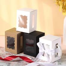 12pcs Mug Gifts Boxes With 1 Roll Ribbon, Transparent Gift Packaging Box For Wrapping 11-12oz Blanks Sublimation Mugs, Mugs Wine Glass Wrapping Gift Box Mug Holder Candle Gift Box