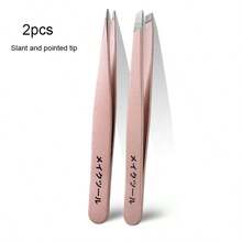 Nhíp tỉa lông mày chuyên nghiệp bằng thép không gỉ - Loại bỏ chính xác lông mặt, lông mọc ngược và lông tơ, thích hợp cho trang điểm, trang trí nhà cửa, bàn trang điểm, du lịch, phòng ngủ, phụ kiện mỹ phẩm, nhíp, giá cả phải chăng, quà Giáng sinh, mỹ phẩm, dụng cụ trang điểm, đồ dùng giá rẻ, quà tặng, quà tặng cho nữ, quà Giáng sinh, quà tặng khuyến mãi, du lịch, đồ rẻ tiền, vật dụng cần thiết khi đi du lịch - Bụi hồng - Xem 5