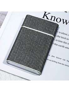 1 件女式水钻镶嵌铰链烟盒，带推拉闭合 - 彩色 - 查看 4