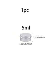 1/3/5个装（5毫升-100毫升）便携式铝制储物罐，带盖 - 耐用金属容器，防漏，可重复使用螺旋盖，不含甲醛，适用于化妆品、护肤品、润唇膏、面霜 - 小巧便携的美容收纳罐，也可用于存放药丸、珠子、香料和小物件 - 多种尺寸圆形容器，化妆品，价格实惠，可用于房间装饰、梳妆台、旅行、卧室、化妆配件、圣诞礼物、化妆品、化妆工具、便宜货、礼品、女士礼品、圣诞礼物 - 銀色 - 查看 10