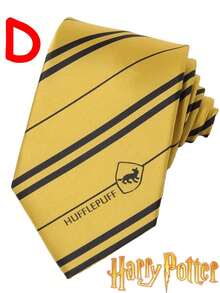 Harry Potter 1/4件8cm哈利波特官方授权领带霍格沃茨格兰芬多斯莱特林拉文克劳赫奇帕奇手工打结徽章条纹针织时尚领带电影周边英国学院风派对装扮道具衬衫配饰创意房间桌面装饰生日惊喜圣诞节万圣节礼物送给家人和朋友哈利爱好者 - 彩色 - 查看 11