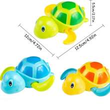 3 pezzi Tartarughina da bagno a carica per bambini, giocattolo per il bagnetto, giocattolo interattivo per bambini di 1 anno, adatto per bambini e bambine che amano giocare in acqua