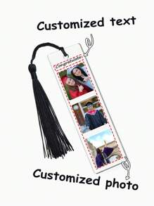 Marcador de Página Acrílico com Foto Personalizada para Temporada de Formatura, Presente Comemorativo da Temporada de Formatura, Foto Personalizada, Marcador de Página Comemorativo de Foto em Grupo dos Colegas, Dando aos Colegas, Professores e Alunos o Melhor Presente Comemorativo da Temporada de Formatura, Suprimentos Escolares, Volta às Aulas