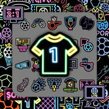 50pcs Minimalist Glow-In-The-Dark Sports Football Graffiti Creative Decorative Mirror, Card, DIY Sticker Room Decor Home Decor Stickers Wall Decor Personalized Wall Stickers