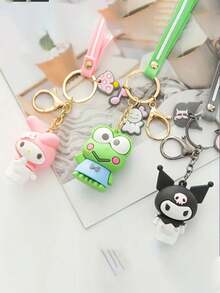 1/7 件套粉色 Hello Kitty 猫可爱防水钥匙扣(女士适用)、紫色 Kuromi 硅胶趣味包包挂饰及汽车必备配件、生日及毕业教师答谢礼物、护士防污防锈钥匙扣(带挂绳)、肉桂卷周边、Sanrio 授权商品。汽车配件(学校背包)、卡通哥特风 Y2K 风格 - 彩色 - 查看 3
