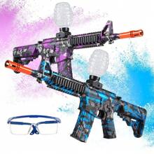 Elektryczny pistolet-zabawka M416 z żelowymi kulkami, szybko ładujący się, w żywych kolorach, letnia zabawka wodna na zewnątrz, idealna na imprezy przy basenie, bitwy na podwórku i rodzinną zabawę zespołową (bez żelowych kulek w zestawie)