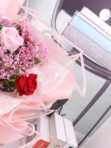 20 Stücke Blumen Verpackungspapier, rosa, schwarz und weiß Blumenstrauß Papier, koreanisches Blumen Verpackungspapier in Phnom Penh, wasserfestes Blumengeschäft Verpackungspapier, DIY Prozess für Party, Feiertag, Hochzeit, Geburtstagblumengeschäft Zubehör/ 10 Stücke/20 Stücke Schmetterlingstanz Gelfilm wasserdichtes Blumen Einwickelpapier für Blumenstraußflower Shop, Rosen & Blumen Zubehör, Valentinstag Geburtstag Geschenkverpackung