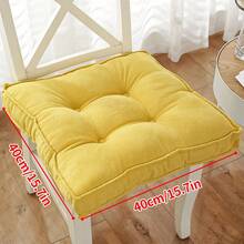 1 件装实心椅垫方形垫软垫办公室家居或车内花园躺椅坐垫餐椅坐垫办公椅家居装饰返校房间装饰学校用品椅枕靠垫游戏椅