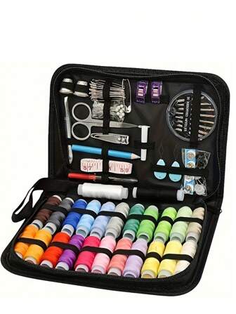 95pcs Sewing Kit (Random Color) - Comprehensive Sewing Supplies And Accessories Set, Includes 24-Color Threads, Needles, Scissors, Buttons, Ruler, Seam Ripper, Etc. - Suitable For Small Repairs, Emergency Fixes, Tailoring, DIY Crafts - Portable Travel Sewing Box, For Home, Outdoor, And On-The-Go Use