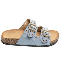 Sandales plates à deux brides avec boucle style bohème