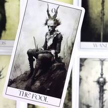 1 pièce - Jeu de tarot mystérieux et terrifiant - 78 cartes support de divination, exploration du pouvoir et aperçu spirituel | L'accessoire de jeu de plateau parfait et le cadeau idéal pour les fêtes