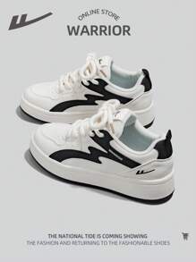 WARRIOR 1 Pair Men's Lace-Up Contrast Color Outdoor Comfortable Versatile Soft Sole Casual Shoes