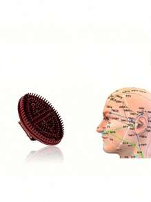 1 件头皮按摩刷便携式洗发刷沐浴刷经络刮痧按摩刷发刷梳子