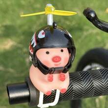 1 Stück süßer Schweinskopf Motorrad/Fahrrad Lenkerdekor, kreatives personalisiertes Geschenk, modischer Schwein Helm, Motorrad Zubehör