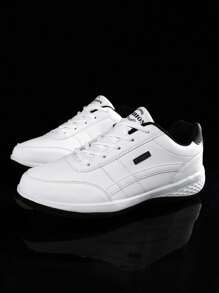 Hot Selling Plus Size Men's Sneakers, New 2025 Summer Breathable Fashionable Sports Shoes With PU Leather