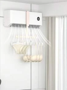 1pc Portable Foldable Clothes Hanger, Creative Clothes Clip, Multifunctional Drying Rack For Travel, Can Hang On Air Conditioner