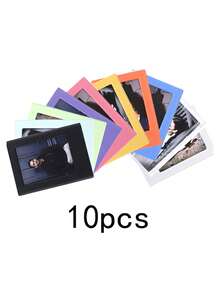 1/4/6/10/20pcs Multi-Color 3-Inch Magnetic Plastic Photo Frames, Magnetic Fridge Stickers For Instant Camera Photos And Mini Cards Display, Personalized Home Fridge Decor, Gift For Friends - Multicolor - View 23