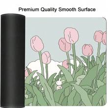 Mouse Pad Large XXL Tulip Long Mouse Pad Printing Animation Landscape Beautiful Cute Mouse Pad  Rubber Mouse Pad Computer Accessories Keyboard Mouse Popular Mat Table Mat Floor Mat Gift To Send Male And Female Friends Game Mouse Pad
