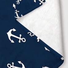 Luxurious Navy Blue Nautical Anchor Blanket - Cozy Double-Sided Flannel With Anchor Pattern, Ideal Gift For Men And Women, Perfect For Birthday, Christmas, Father's Day - All Season Comfort, All Season Blanket | Anchor Pattern Blanket | Polyester Fleece