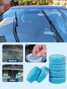 rayhong 4-Season Windshield Cleaning Tablets - Concentrated Degreasing Agent, Effectively Removes Oil Film And Keeps Glass Clean And Spotless | Fast-Dissolving Glass Cleaner Additive, Anti-Freeze (-30°C), Suitable For All Vehicle Models | Ideal Gift For Fathers, Christmas, And Auto Detailing Professionals - Blue - View 4